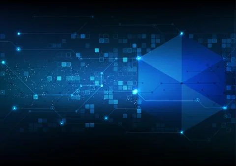 Vector abstract background technology illustration communication data securit Stock Illustration