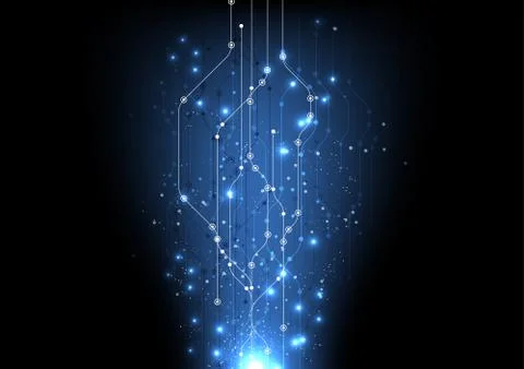Vector abstract background technology illustration communication data securit Stock Illustration