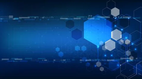 Vector abstract background technology illustration communication data securit Stock Illustration