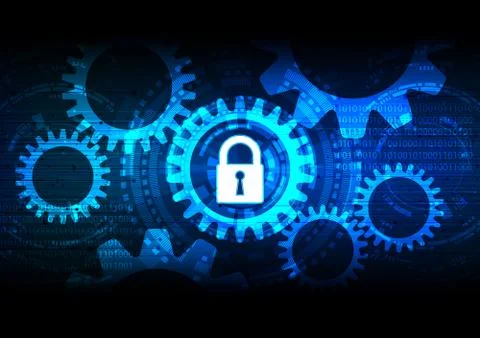 Vector abstract background technology illustration communication data securit Stock Illustration