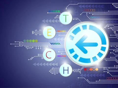 Vector abstract background technology innovation. Ilustração Stock