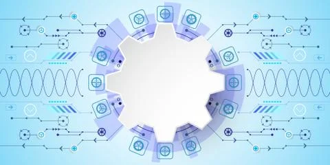 Vector abstract background technology innovation. Stock Illustration