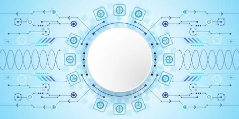 Vector abstract background technology innovation. Stock Illustration