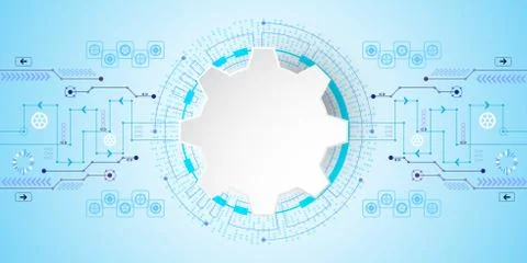 Vector abstract background technology innovation. Stock Illustration