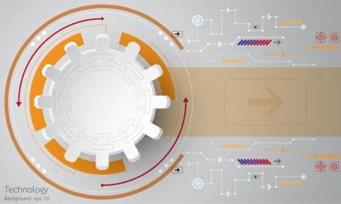 Vector abstract background technology innovation. Stock Illustration