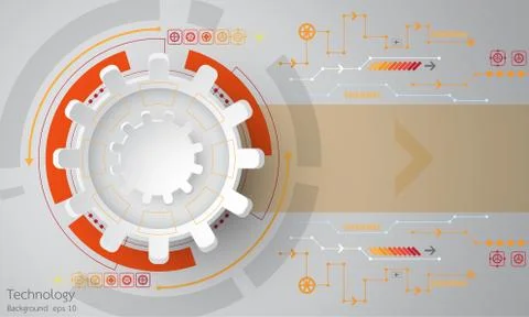 Vector abstract background technology innovation. Stock Illustration