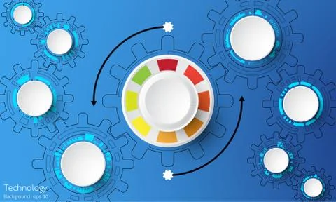 Vector abstract background technology innovation. Stock Illustration