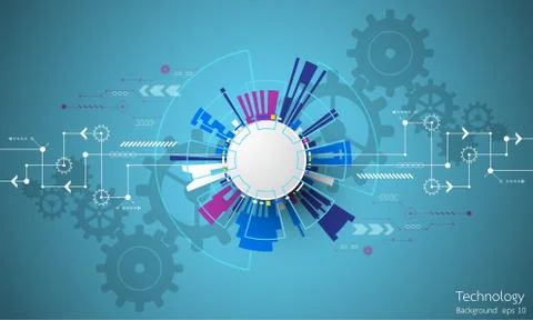 Vector abstract background technology innovation. Illustrazione stock