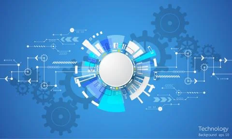 Vector abstract background technology innovation. Stock Illustration