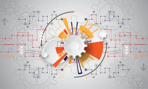 Vector abstract background technology innovation. 스톡 일러스트