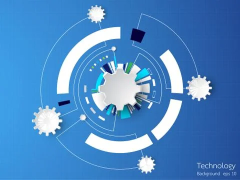 Vector abstract background technology innovation. Illustrazione stock