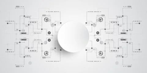 Vector abstract background technology innovation. Stock Illustration