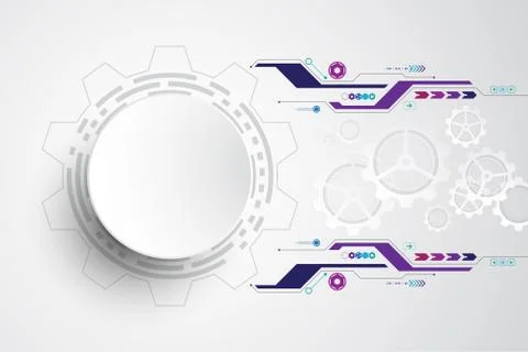 Vector abstract background technology innovation. Stock Illustration