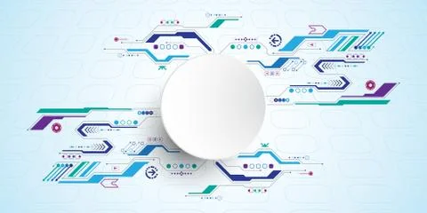 Vector abstract background technology innovation. Stock Illustration