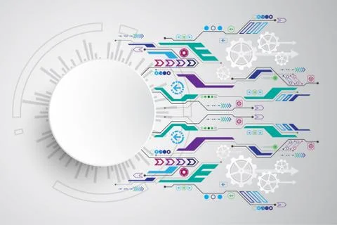 Vector abstract background technology innovation. Stock Illustration