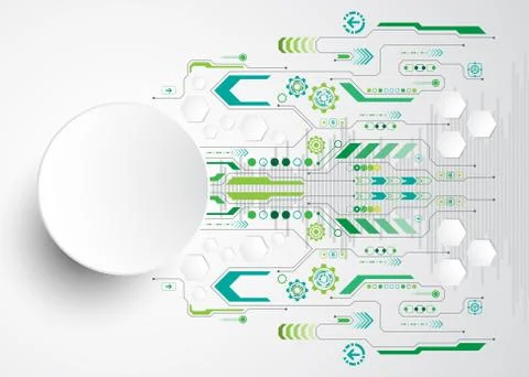 Vector abstract background technology innovation. Stock Illustration