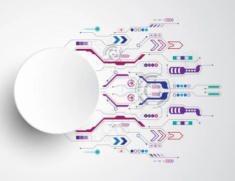 Vector abstract background technology innovation. Stock Illustration