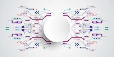 Vector abstract background technology innovation. Stock Illustration