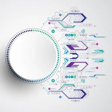 Vector abstract background technology innovation. Stock Illustration