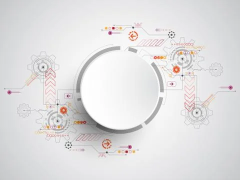 Vector abstract background technology innovation. Stock Illustration