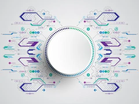 Vector abstract background technology innovation. Stock Illustration