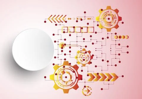 Vector abstract background technology innovation. Stock Illustration