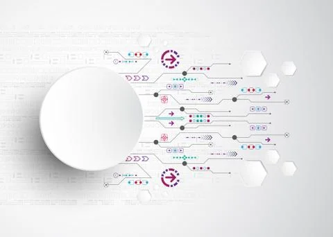 Vector abstract background technology innovation. Stock Illustration