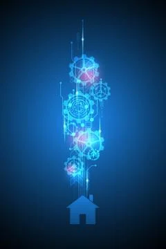 Vector abstract background technology innovation. Stock Illustration