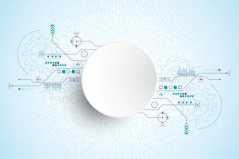 Vector abstract background technology innovation. Stock Illustration