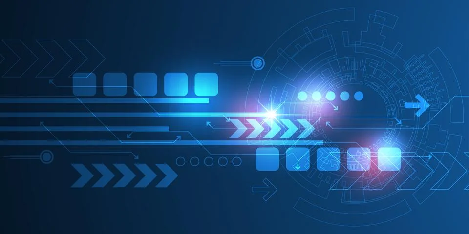 Vector abstract background technology innovation. Stock Illustration