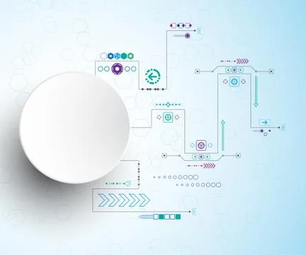 Vector abstract background technology innovation. Stock Illustration