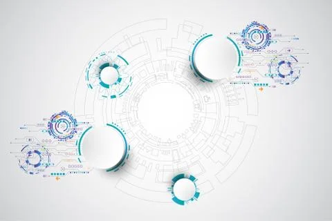 Vector abstract background technology innovation. Stock Illustration