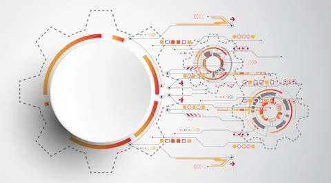 Vector abstract background technology innovation. Stock Illustration