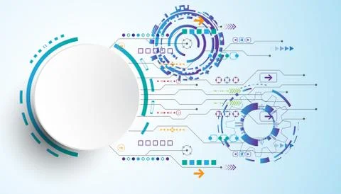 Vector abstract background technology innovation. Stock Illustration