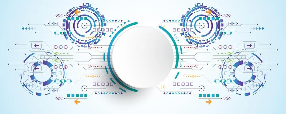 Vector abstract background technology innovation. Illustrazione stock