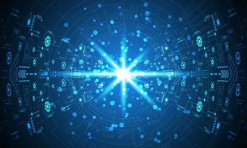 Vector abstract background technology innovation. Stock Illustration
