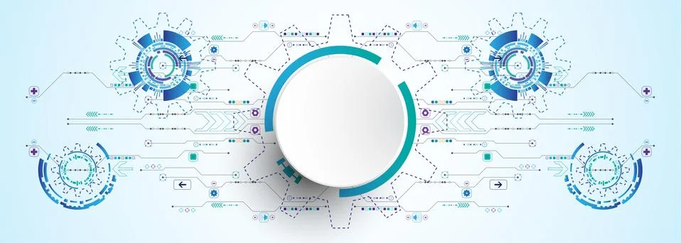 Vector abstract background technology innovation. Stock Illustration