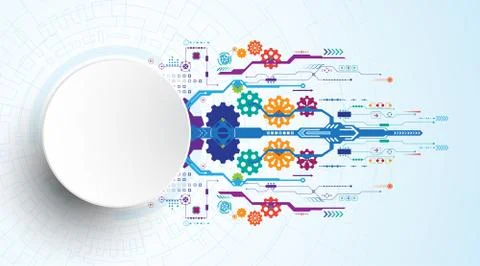 Vector abstract background technology innovation. Stock Illustration