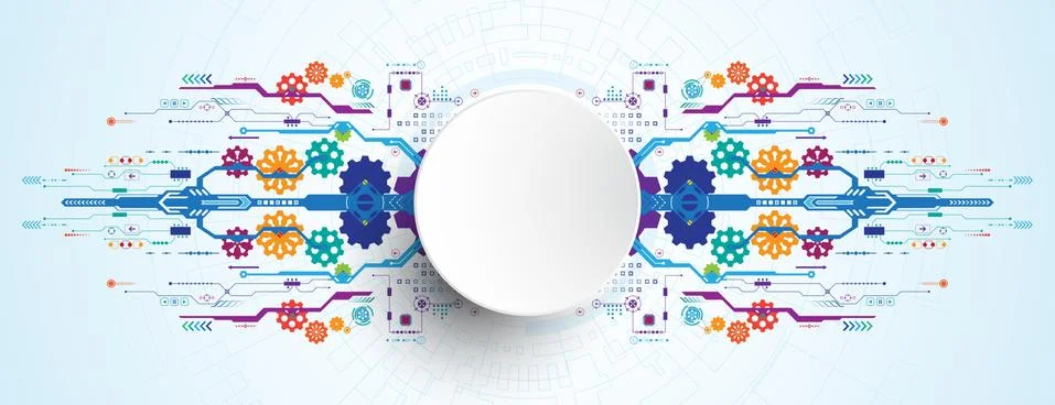 Vector abstract background technology innovation. Stock Illustration