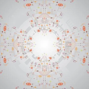 Vector abstract background technology innovation. Stock Illustration