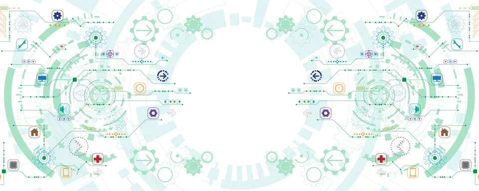 Vector abstract background technology innovation. Stock Illustration