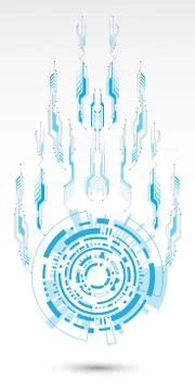 Vector abstract background technology innovation. Stock Illustration