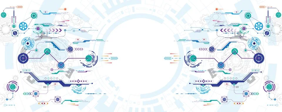 Vector abstract background technology innovation. Stock Illustration