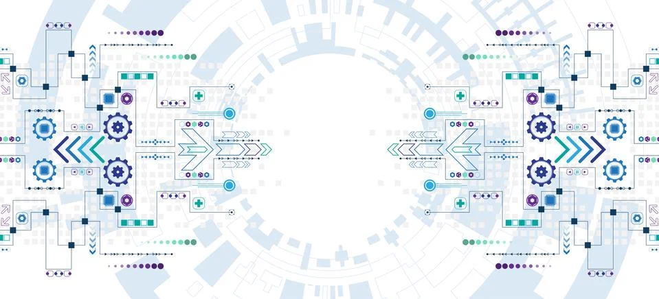 Vector abstract background technology innovation. Illustrazione stock