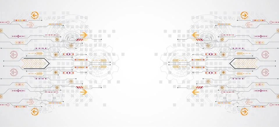 Vector abstract background technology innovation. Illustrazione stock