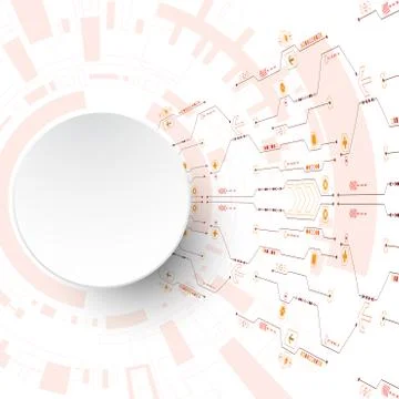 Vector abstract background technology innovation. Stock Illustration