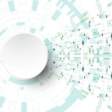 Vector abstract background technology innovation. Stock Illustration