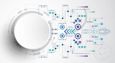 Vector abstract background technology innovation. Stock Illustration