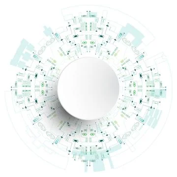 Vector abstract background technology innovation. Stock Illustration