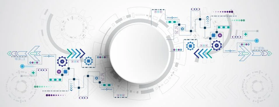 Vector abstract background technology innovation. Illustrazione stock